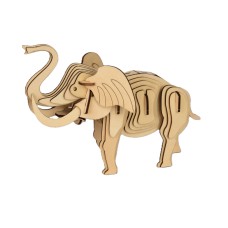 Bouwpakket DIY Olifant van hout