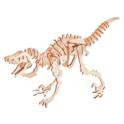 Binnen Uitwisseling Antagonist Bouwpakket Dino Dinosaurus Velociraptor- hout
