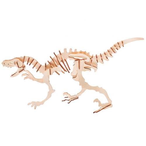 Encommium pomp tiran Bouwpakket Dino Dinosaurus Velociraptor- hout