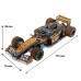 Bouwpakket Formule 1 Racer Geel/ Aqua van hout- mechanisch